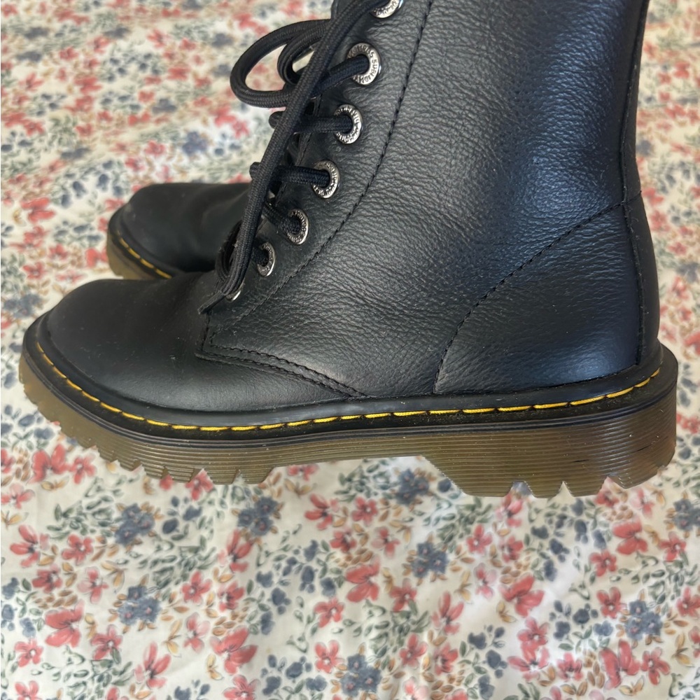 Dr. Martens Black Leather Combat Boots